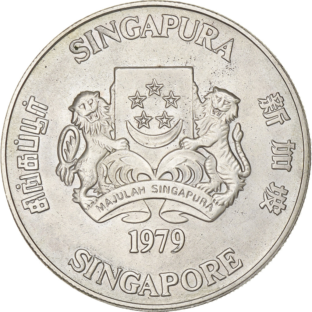 Singapour, 10 Dollars, 1979, Singapore Mint, Argent, SUP, KM:17.1