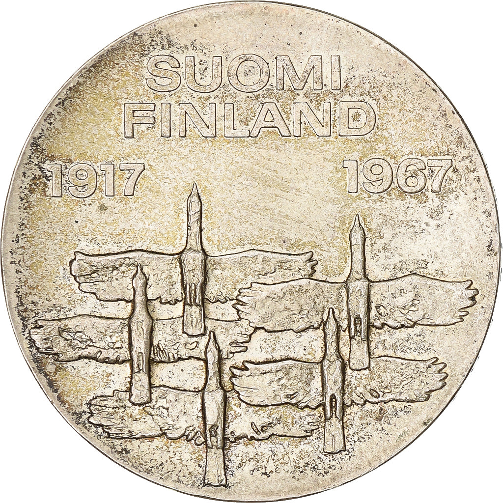 Finlandia, 10 Markkaa, 1967, Helsinki, Plata, EBC, KM:50