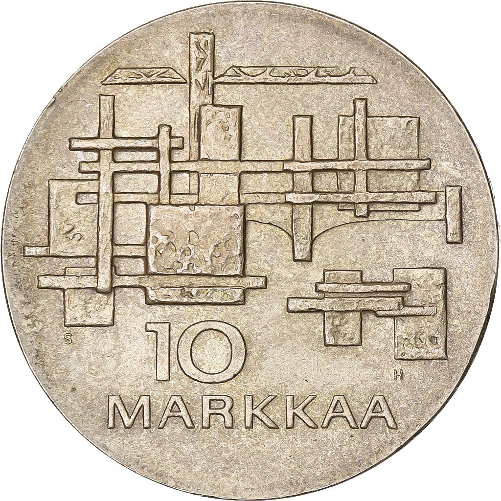 Finlandia, 10 Markkaa, 1967, Helsinki, Plata, EBC, KM:50