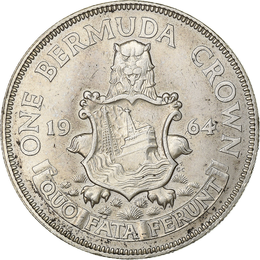 Bermuda, Elizabeth II, Crown, 1964, Argento, BB, KM:14