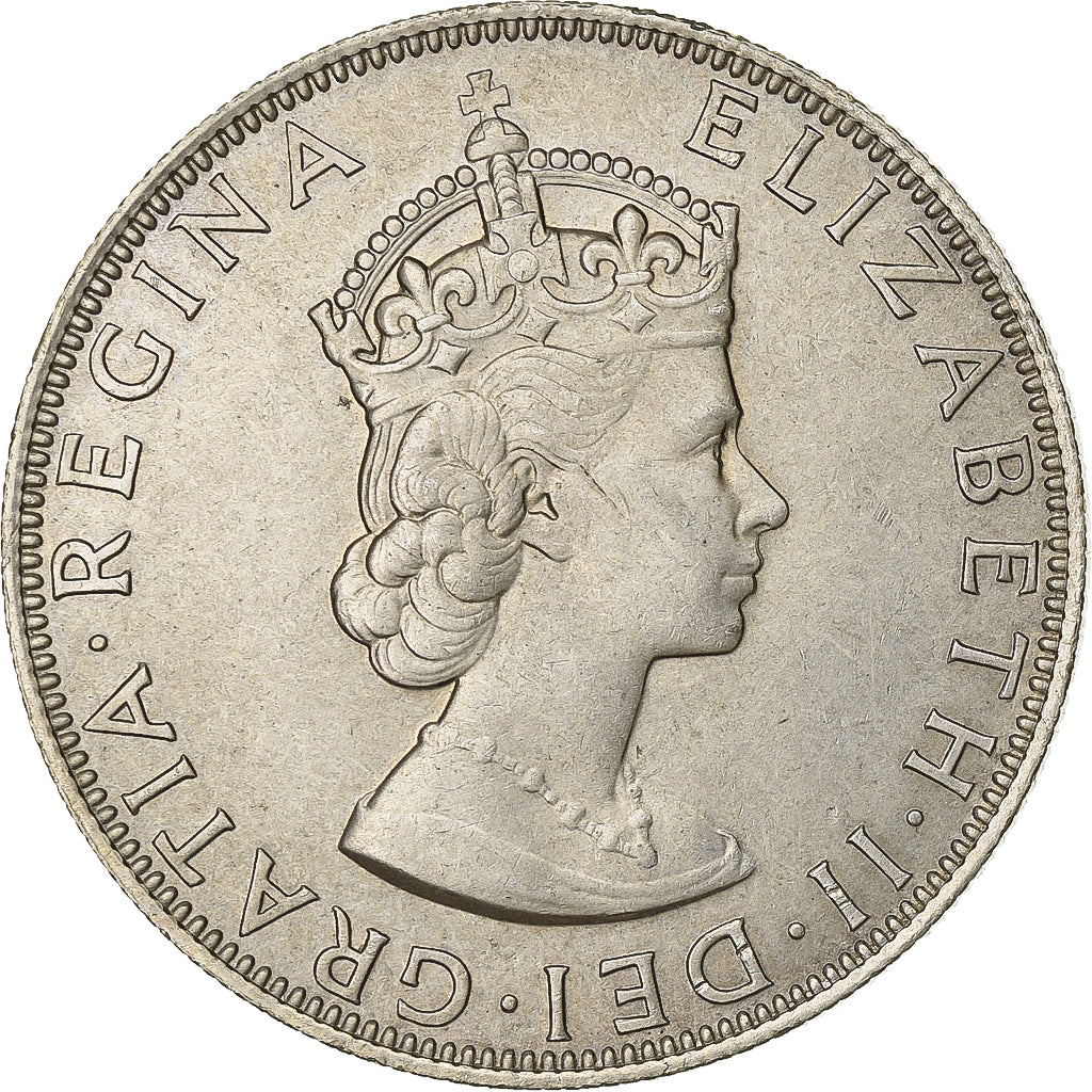 Bermuda, Elizabeth II, Crown, 1964, Silver, EF(40-45), KM:14