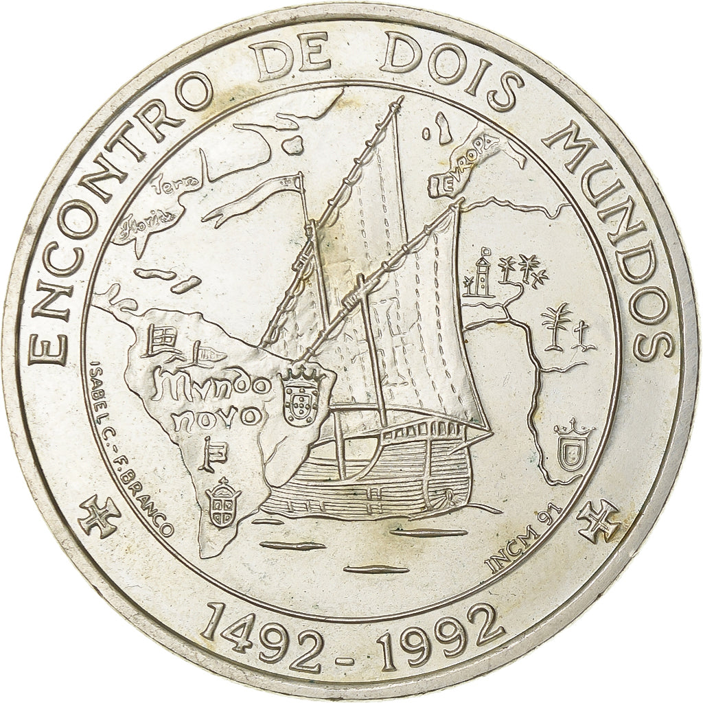 Portugal, 1000 Escudos, 1992, Lisbon, Zilver, PR+, KM:657