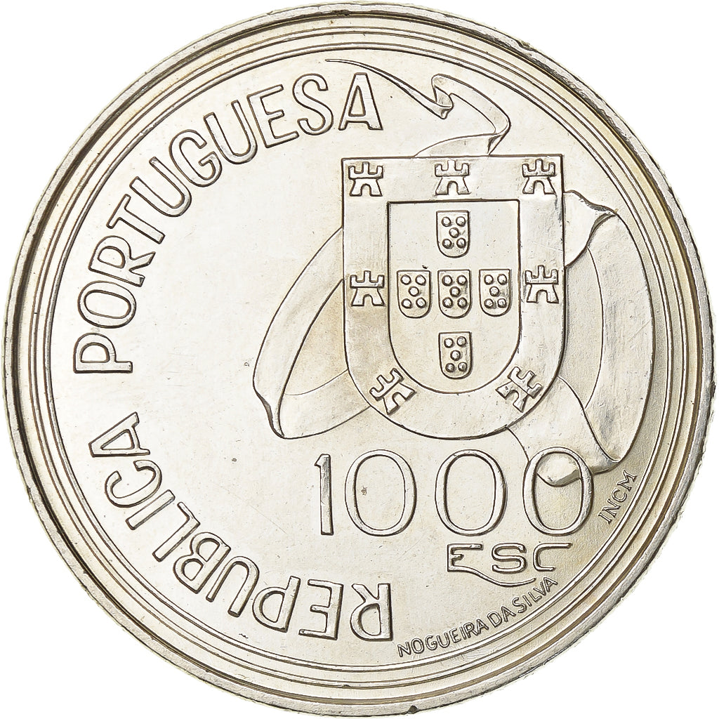 Portugal, 1000 Escudos, 1994, Lisbon, Silver, AU(55-58), KM:675
