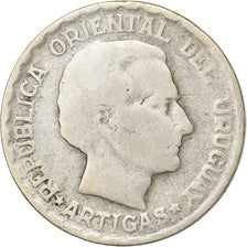 Uruguay, 50 Centesimos, 1943, Santiago, Silver, VF(30-35), KM:31