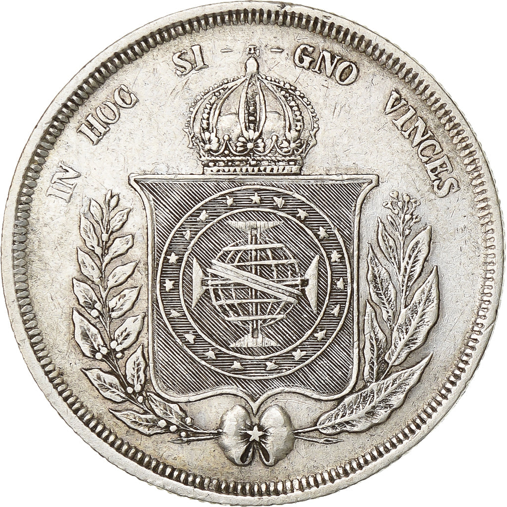 Pedro II, 500 Reis, Silver, AU(55-58), KM:464