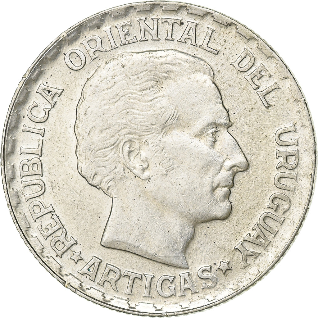 Uruguay, 50 Centesimos, 1943, Santiago, Silver, AU(50-53), KM:31