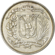 Dominican Republic, 25 Centavos, 1961, Bern, Silver, EF(40-45), KM:20