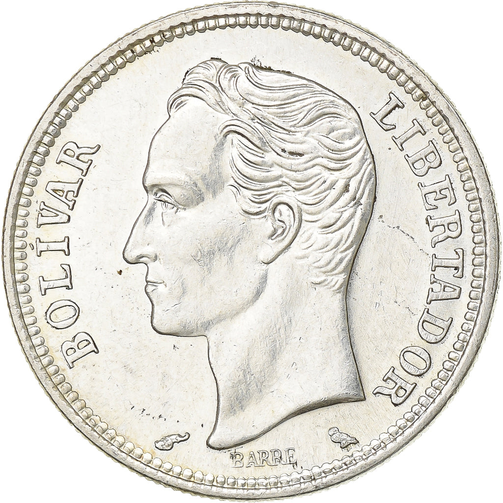 Venezuela, Bolivar, 1960, Paris, Silver, AU(55-58), KM:37a