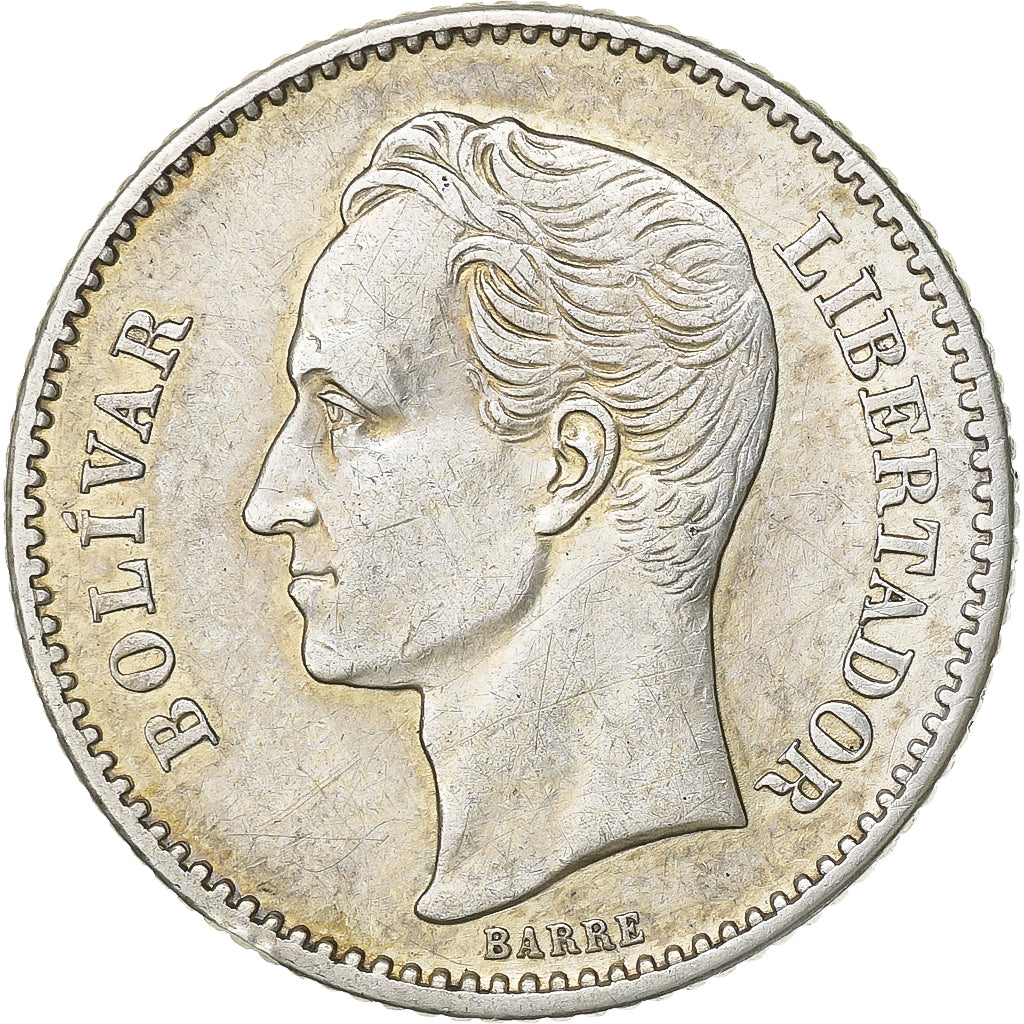 Venezuela, Gram 5, Bolivar, 1924, Paris, Silver, AU(50-53), KM:22