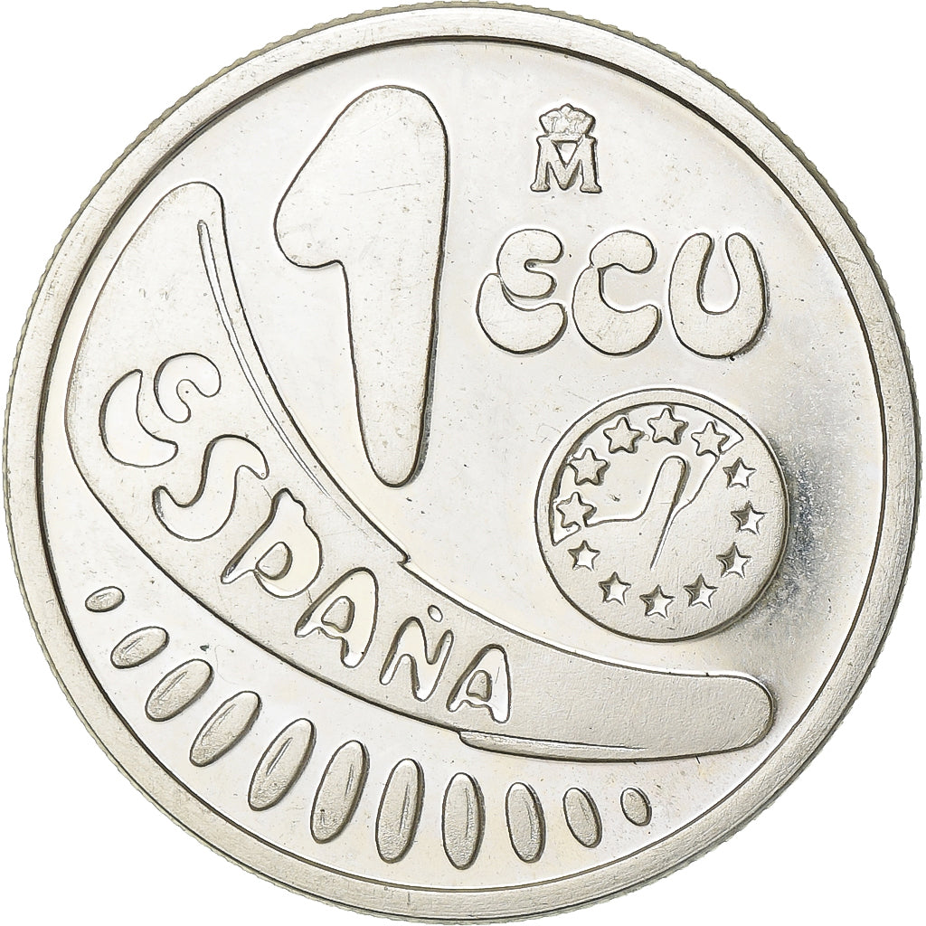 Espagne, Juan Carlos I, Ecu, 1989, Madrid, Argent, SUP, KM:M23