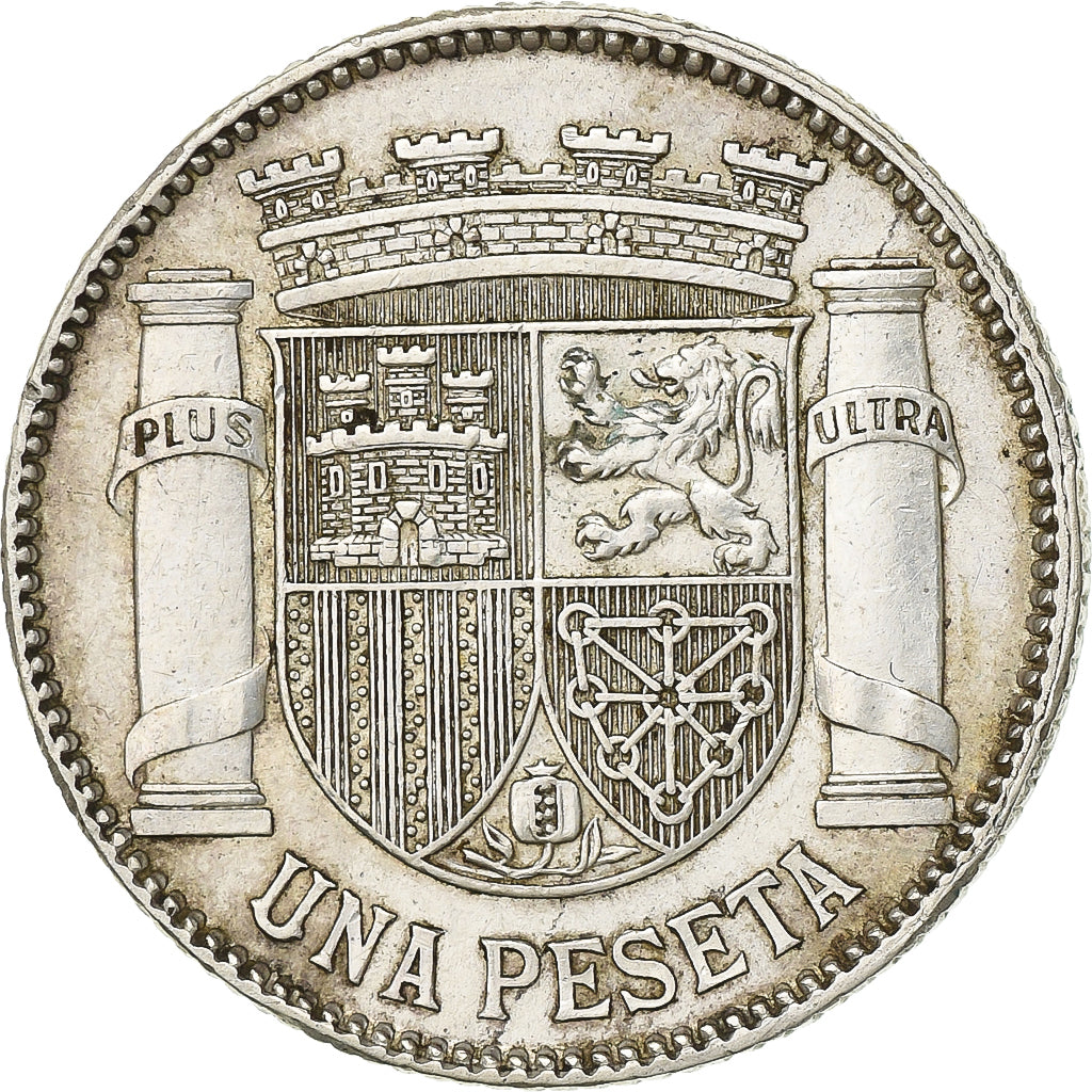 Espanha, Peseta, 1933, Madrid, Prata, AU(55-58), KM:750