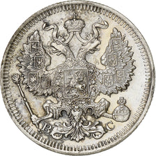 Russia, Nicholas II, 20 Kopeks, 1914, Saint Petersburg, Silver, AU(55-58)