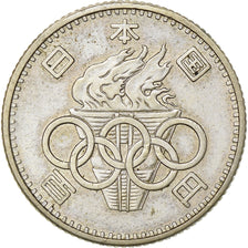 Japão, Hirohito, 100 Yen, Yr.39(1964), Tokyo, Prata, EF(40-45), KM:79