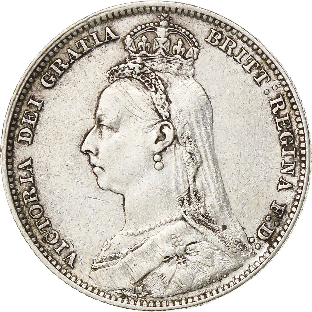 Great Britain, Victoria, Shilling, 1891, London, Silver, EF(40-45), KM:774