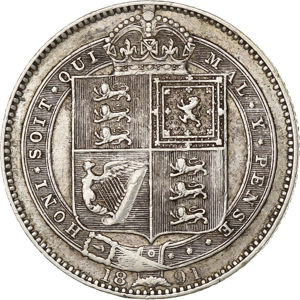 Great Britain, Victoria, Shilling, 1891, London, Silver, EF(40-45), KM:774