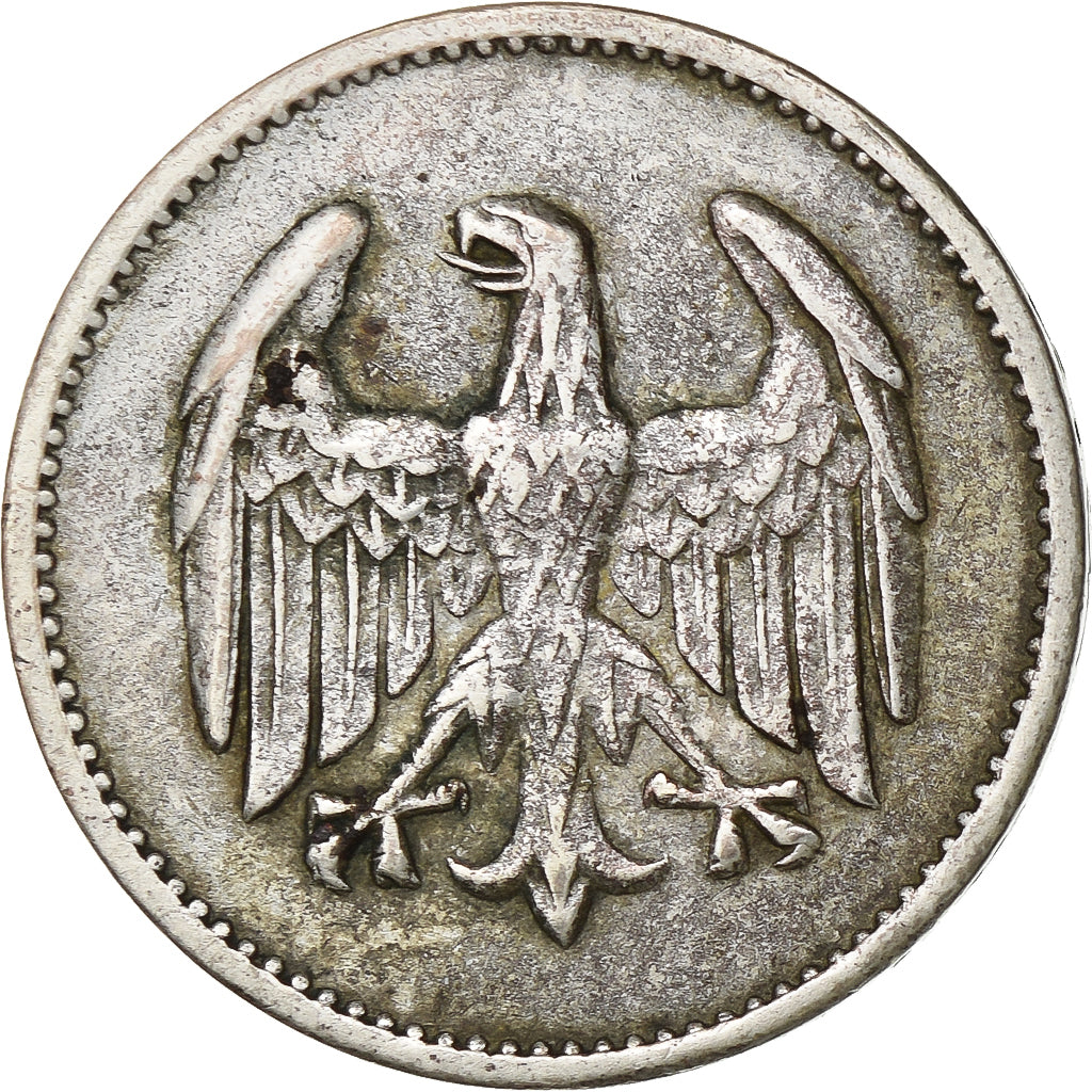 Weimar Republic, Mark, 1924, Muldenhütten, Silver, VF(30-35), KM:42