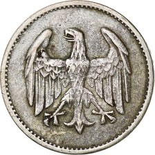 Weimar Republic, Mark, 1924, Muldenhütten, Silver, VF(30-35), KM:42