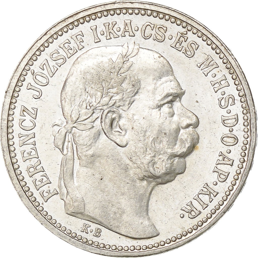Ungarn, Franz Joseph I, Korona, 1916, Budapest, Silber, SS+, KM:492