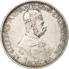 Hungary, Franz Joseph I, Korona, 1896, Kremnica, Silver, EF(40-45), KM:487