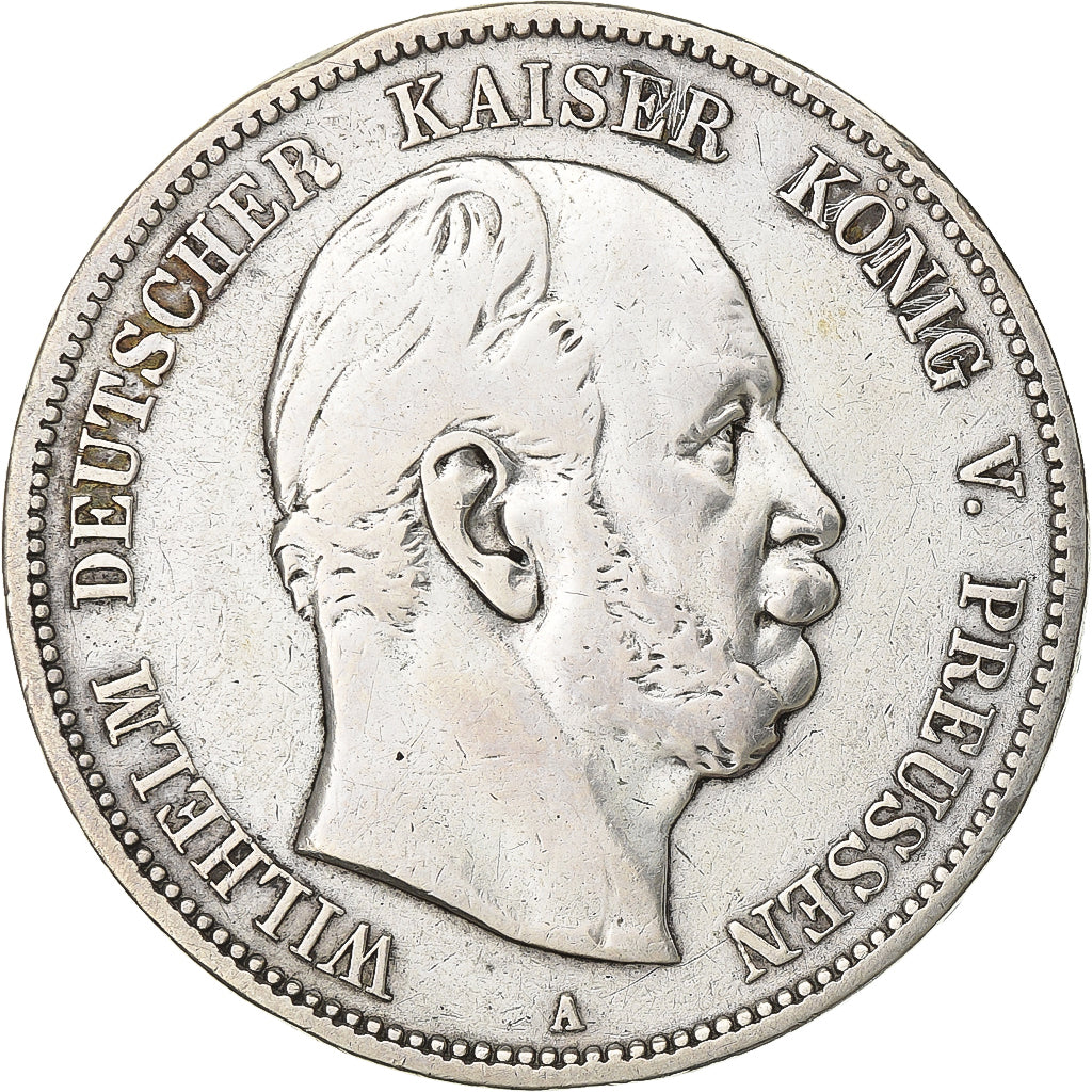 Germany, PRUSSIA, Wilhelm I, 5 Mark, 1876, Berlin, Silver, VF(30-35), KM:503