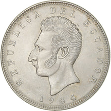 Ecuador, 5 Sucres, Cinco, 1944, Mexico City, Silver, AU(55-58), KM:79