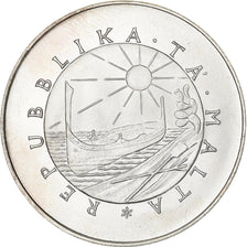 Malta, 4 Pounds, 1975, Zilver, ZF+, KM:33