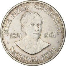Philippines, Peso, 1961, Philadelphia, Silver, EF(40-45), KM:192