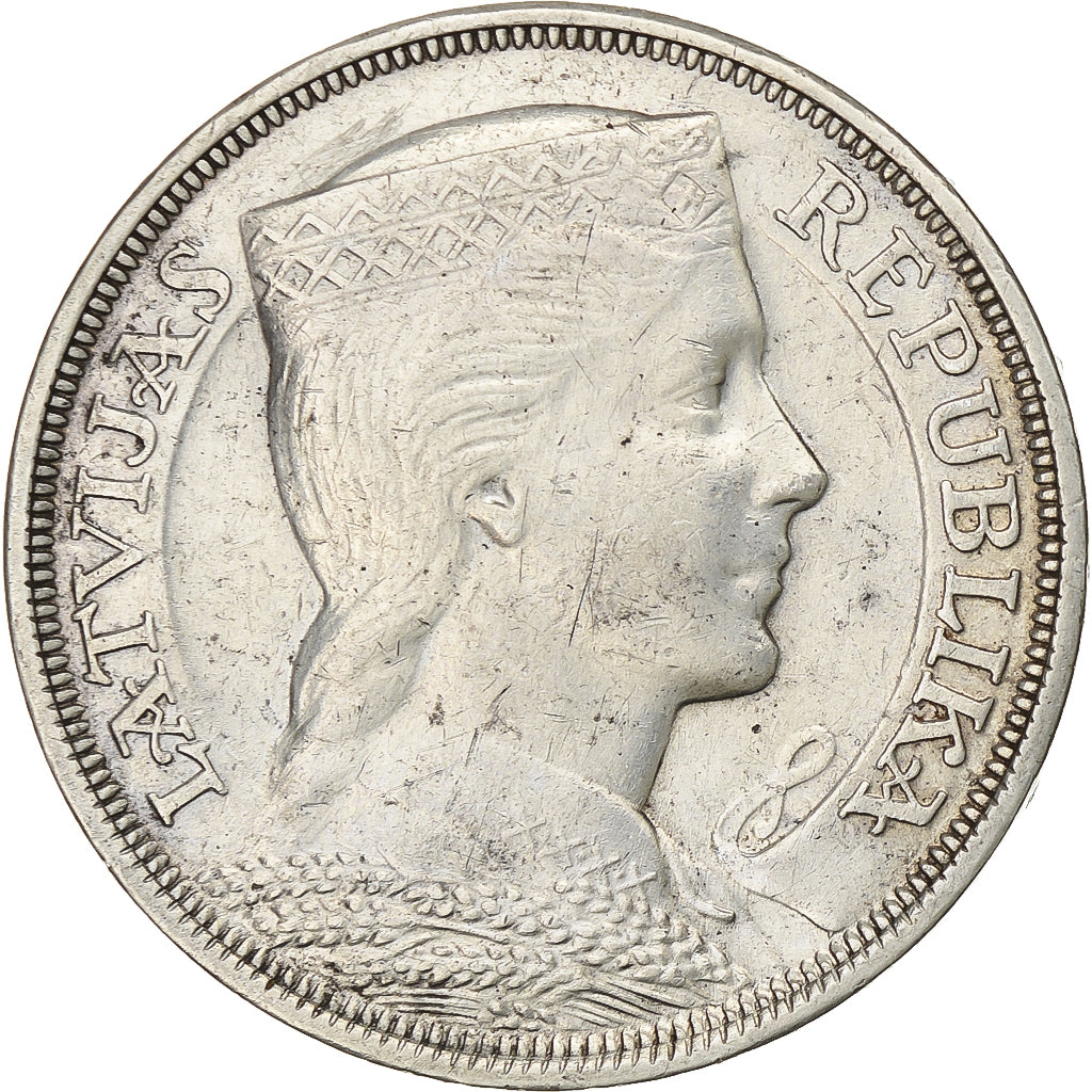 Latvia, 5 Lati, 1931, London, Silver, EF(40-45), KM:9