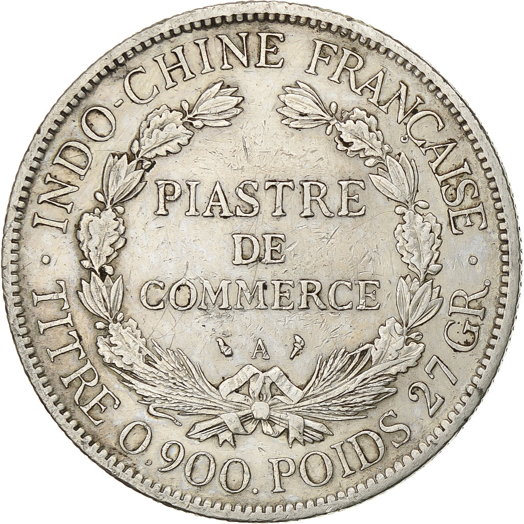 French Indochina, Piastre, 1898, Paris, Silver, EF(40-45), KM:5a.1