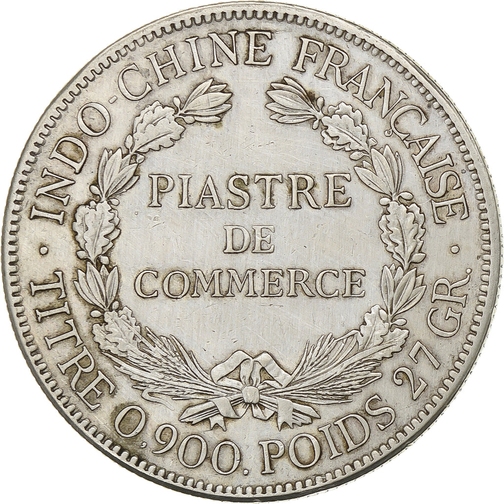 French Indochina, Piastre, 1921, Paris, Silver, EF(40-45), KM:TS1