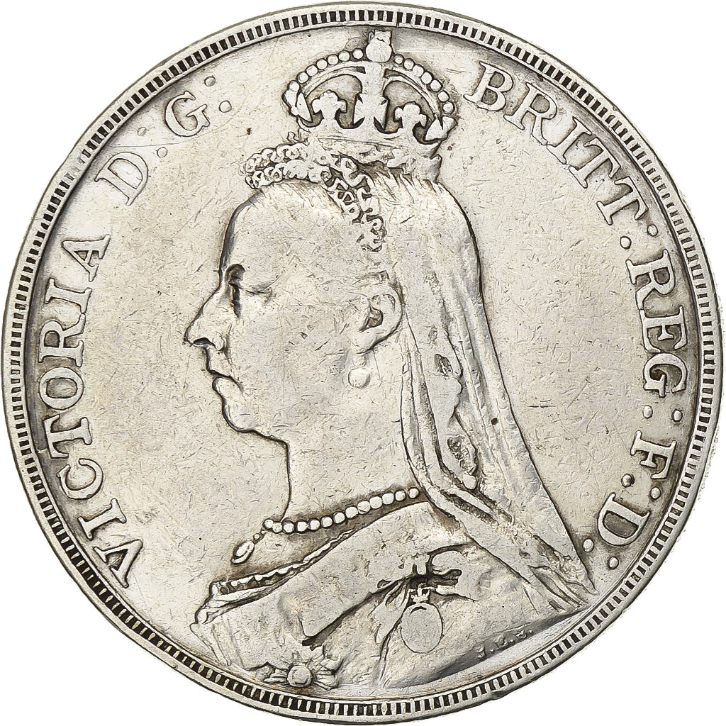 Great Britain, Victoria, Crown, 1889, London, Silver, VF(30-35), KM:765