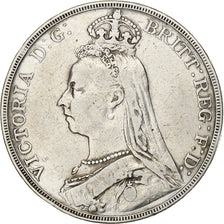 Great Britain, Victoria, Crown, 1889, London, Silver, VF(30-35), KM:765
