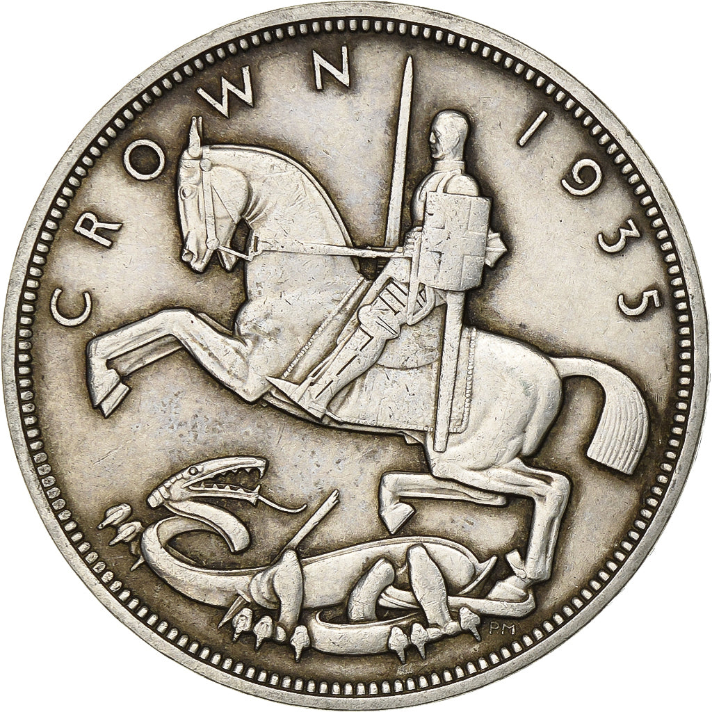 Grande-Bretagne, George V, Crown, 1935, Londres, Argent, TTB+, KM:842