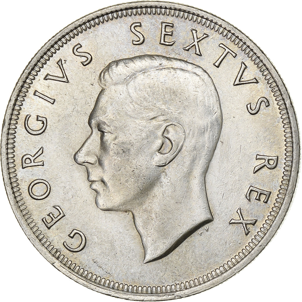Sudáfrica, George VI, 5 Shillings, 1952, Pretoria, Plata, MBC+, KM:41