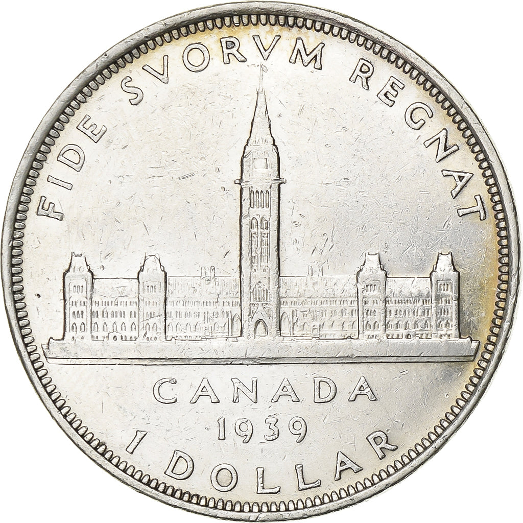 Canada, George VI, Dollar, 1939, Royal Canadian Mint, Silver, EF(40-45), KM:38