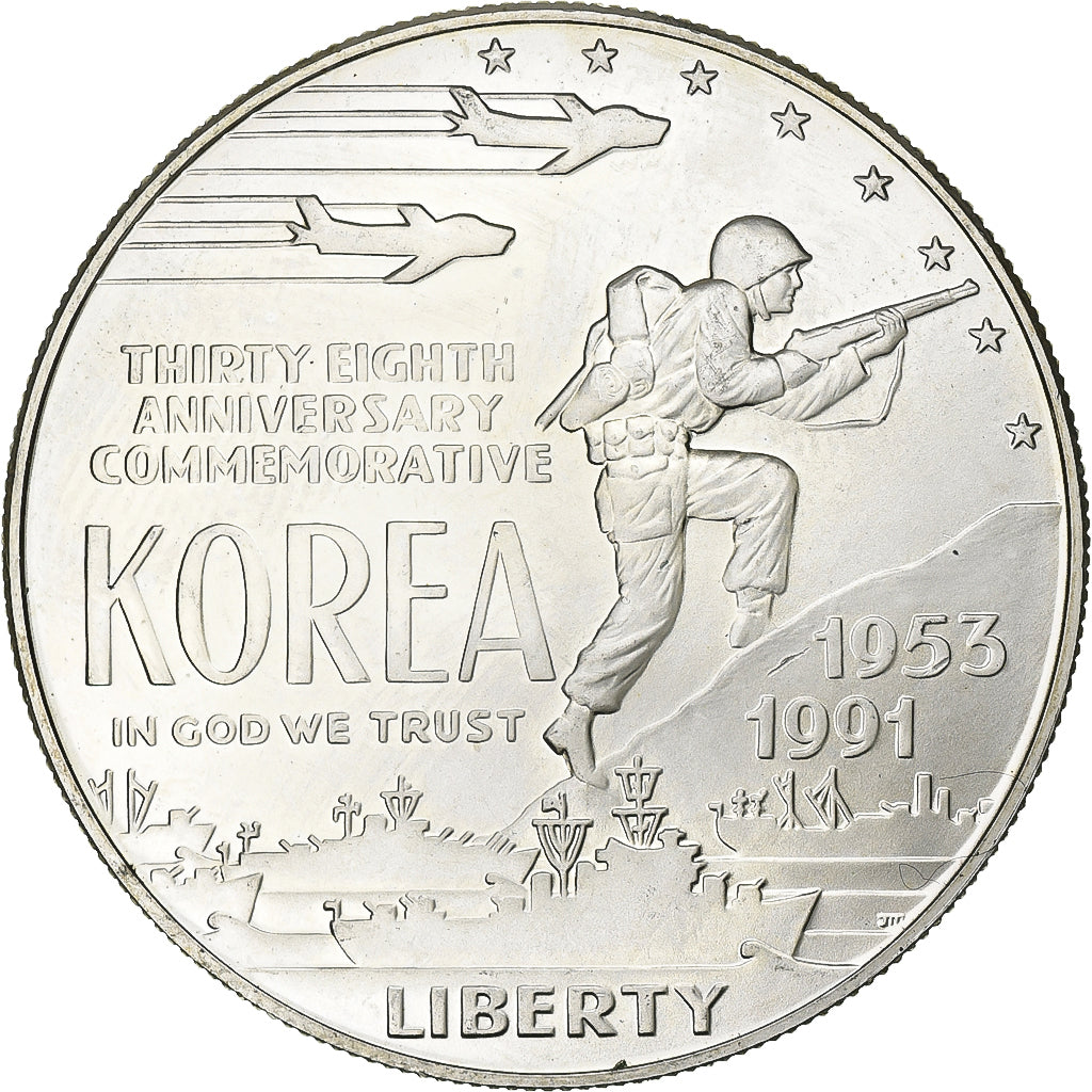 United States, Dollar, 1991, Denver, Silver, AU(55-58), KM:231