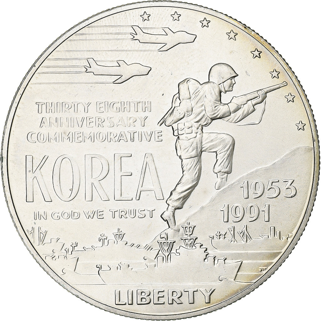 United States, Dollar, 1991, Philadelphia, Silver, AU(55-58), KM:231
