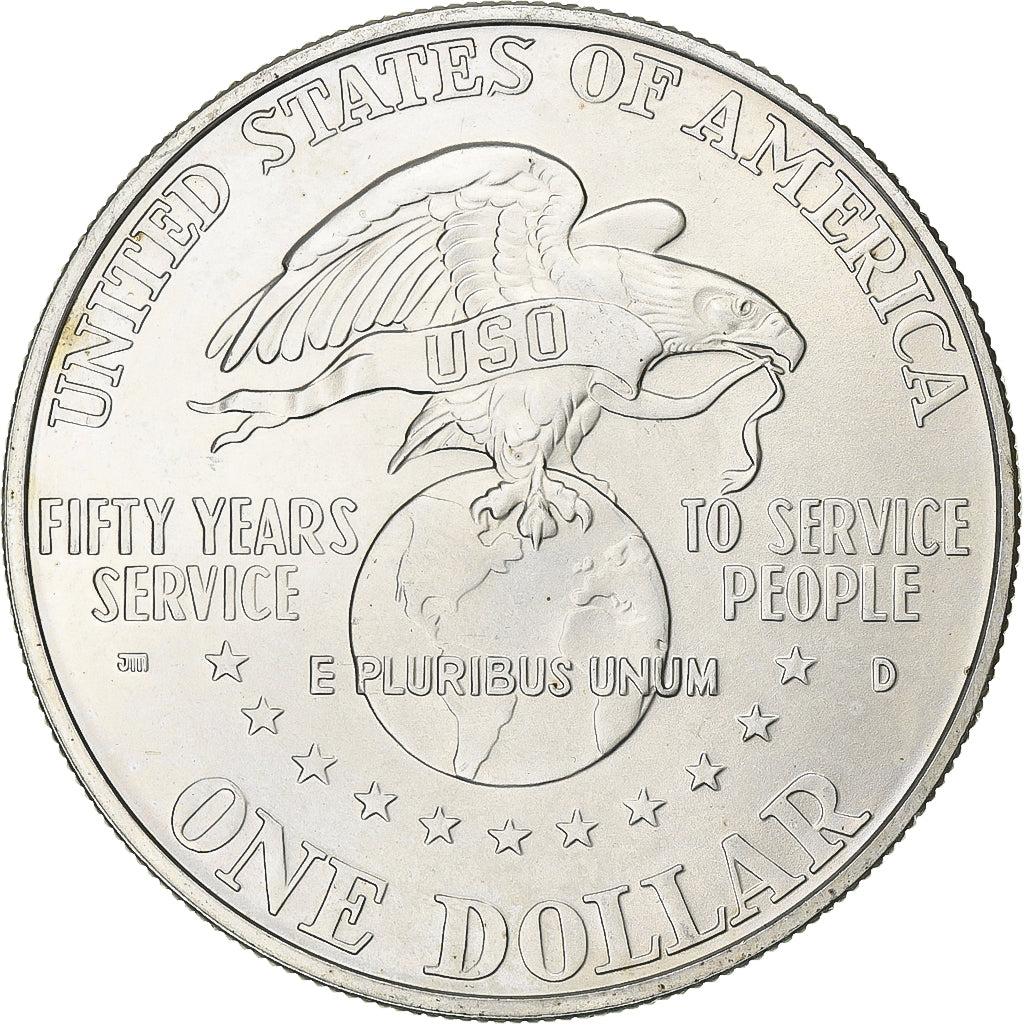 United States, Dollar, 1991, Denver, Silver, AU(55-58), KM:232