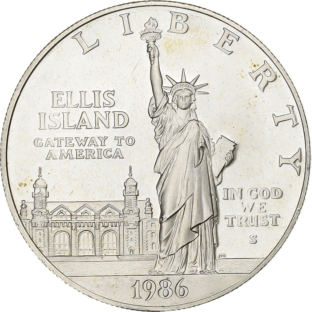 United States, Dollar, 1986, San Francisco, Silver, MS(60-62), KM:214