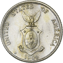 Philippines, 20 Centavos, 1944, Denver, Silver, AU(50-53), KM:182