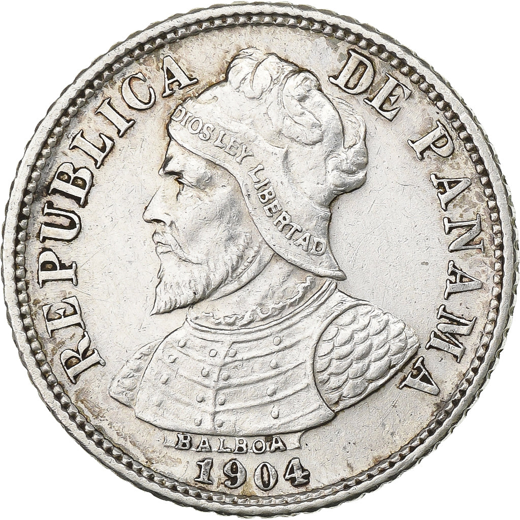 Panama, 5 Centesimos, 1904, Philadelphia, Silver, EF(40-45), KM:2