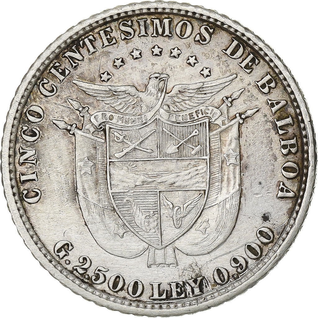 Panama, 5 Centesimos, 1904, Philadelphia, Silver, EF(40-45), KM:2