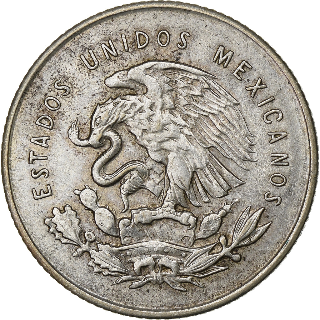 Mexico, 25 Centavos, 1953, Mexico City, Srebro, EF(40-45), KM:443
