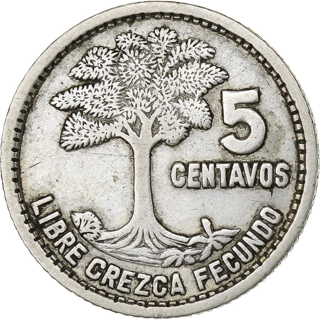 Guatemala, 5 Centavos, 1951, Guatemala City, Argent, TTB, KM:257.1