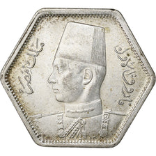 Egypte, Farouk, 2 Piastres, 1944/ AH1363, British Royal Mint, Zilver, PR, KM:369