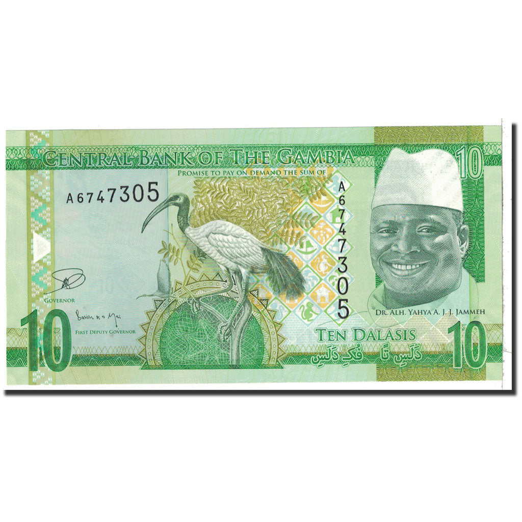 Banconote, Gambia, 10 Dalasis, 2015, Undated, FDS