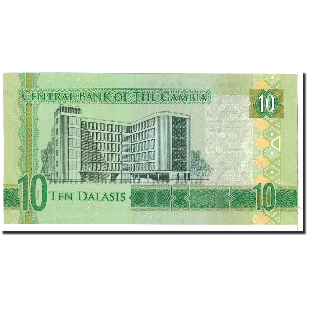 Banconote, Gambia, 10 Dalasis, 2015, Undated, FDS
