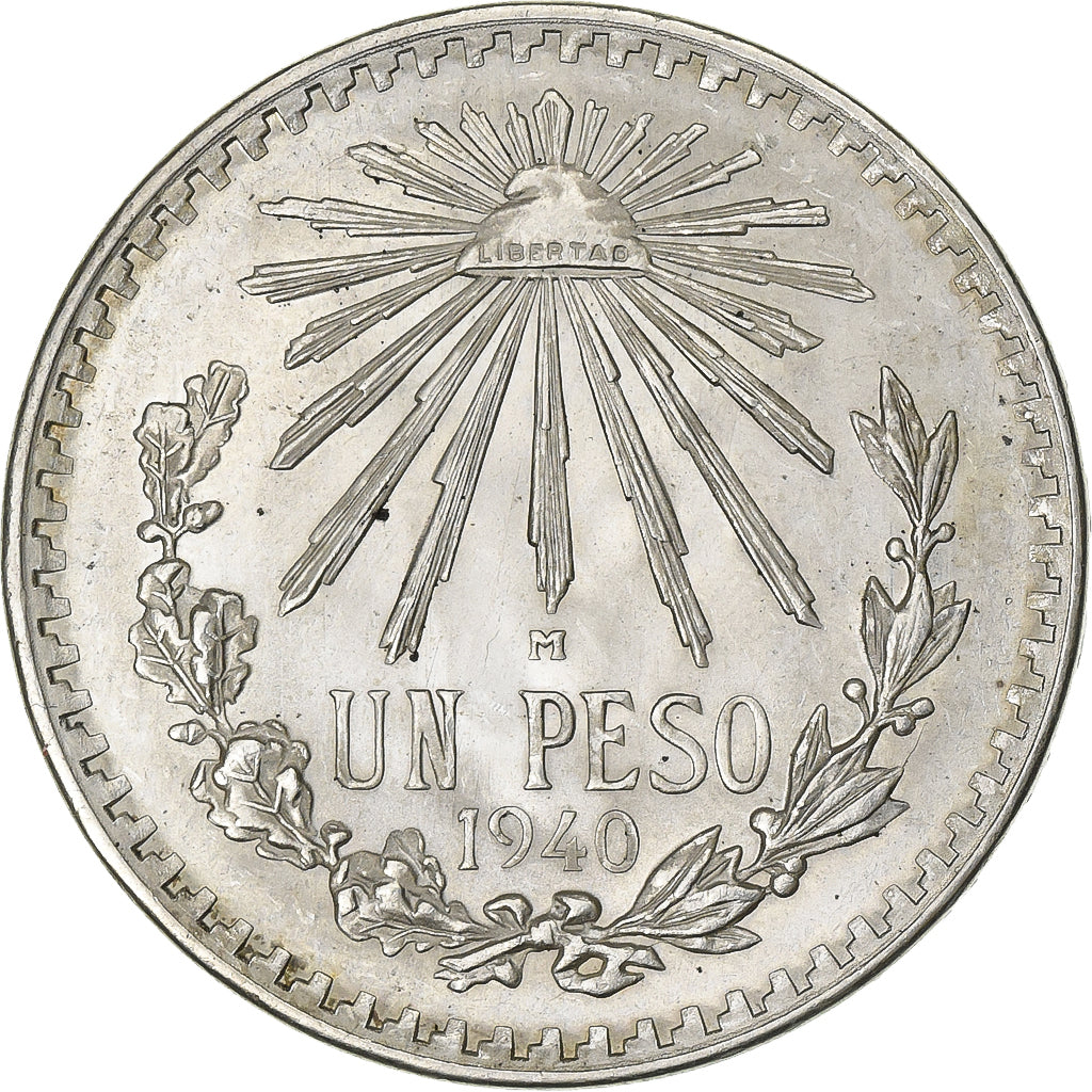 Messico, Peso, 1940, Mexico City, Argento, SPL-, KM:455
