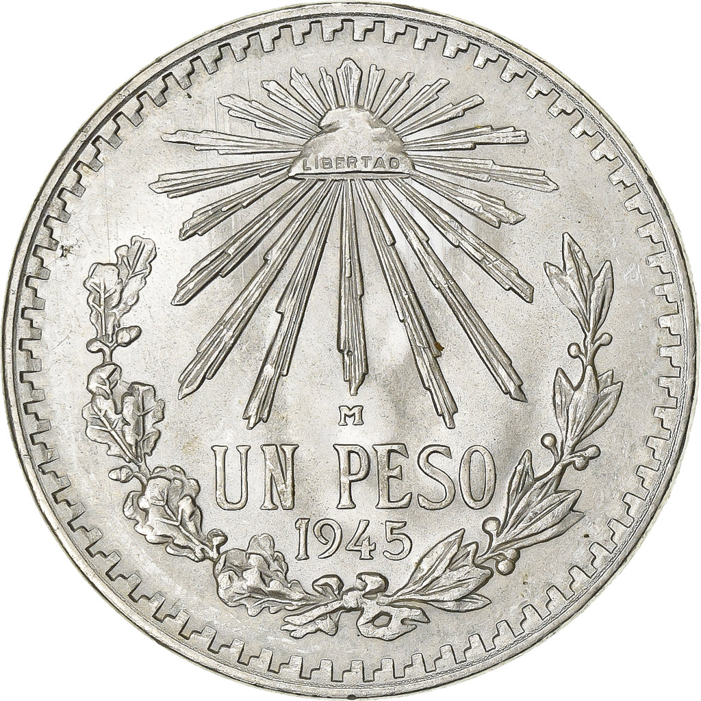 Messico, Peso, 1945, Mexico City, Argento, SPL-, KM:455