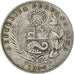 Peru, 1/2 Sol, 1935, Lima, Prata, EF(40-45), KM:216